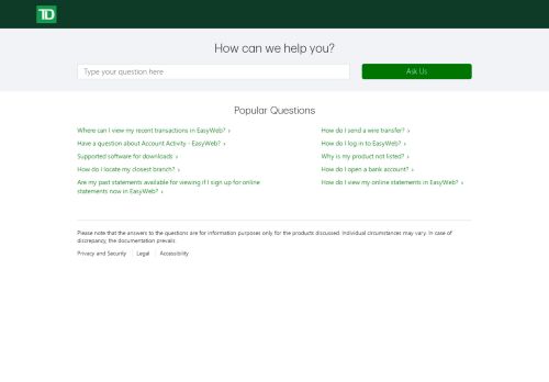 
                            6. Login Help - TD Canada Trust