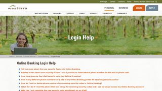 
                            2. Login Help | Westerra Credit Union
