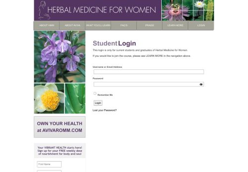 
                            6. LOGIN | Herbal Medicine for Women