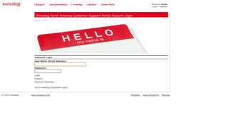 
                            1. login here - Swisslog North America HCS Customer Support Portal ...