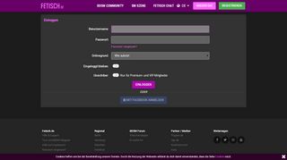 
                            1. Login - Hier kannst du dich einloggen - Fetisch.de