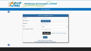 
                            2. Login | Hindustan Aeronautics Limited - Recruitment Application ...