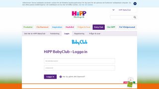 
                            8. Login | HiPP Ekologisk Barnmat