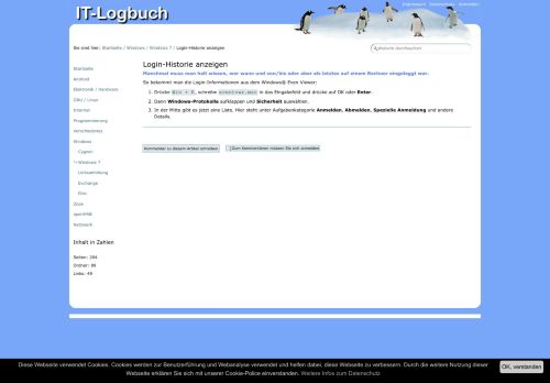 
                            4. Login-Historie anzeigen — IT-Logbuch