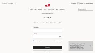 
                            7. Login | H&M Sweden
