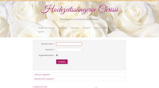 
                            7. Login - Hochzeitssängerin Chrissi für Ihre Trauung