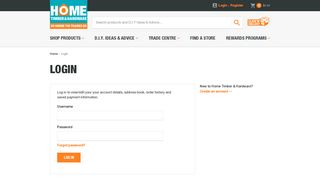 
                            8. Login - Home Timber & Hardware