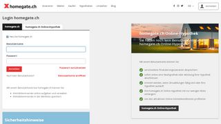 
                            5. Login homegate.ch