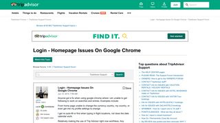 
                            7. Login - Homepage Issues On Google Chrome - TripAdvisor Support Forum