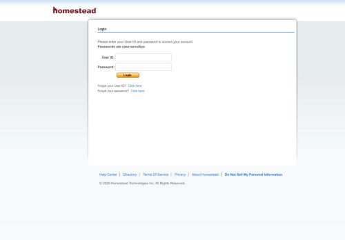 
                            7. Login - Homestead | Build, Make & Create Your Own Website — FREE ...