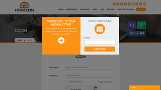 
                            6. Login - Horizon's ICO. Join Now! Telecommunications Powered by ...