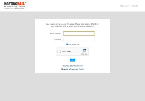 
                            1. Login - HostingRaja