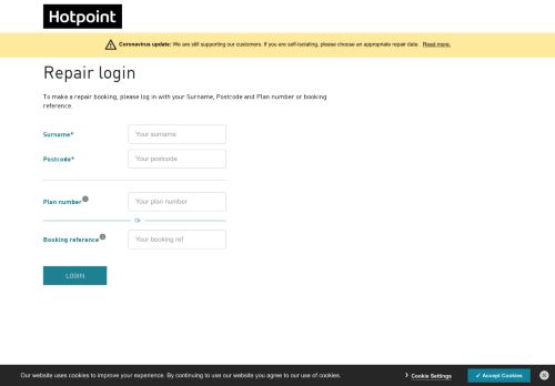 
                            3. Login - Hotpoint