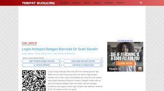 
                            3. Login Hotspot Dengan Barcode Qr Scan Sendiri - Tempat Blogging