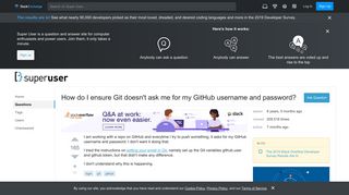 
                            7. login - How do I ensure Git doesn't ask me for my GitHub username ...