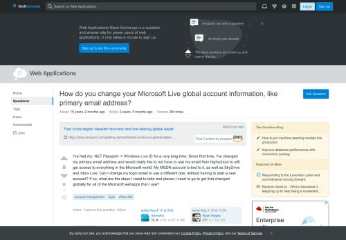 
                            11. login - How do you change your Microsoft Live global account ...