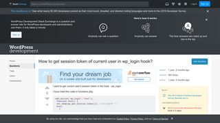 
                            2. login - How to get session token of current user in wp_login hook ...