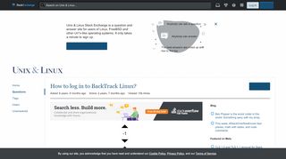 
                            7. login - How to log in to BackTrack Linux? - Unix & Linux Stack ...