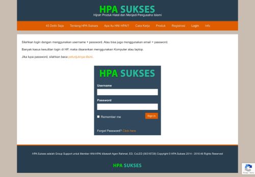 
                            10. Login - HPA Sukses