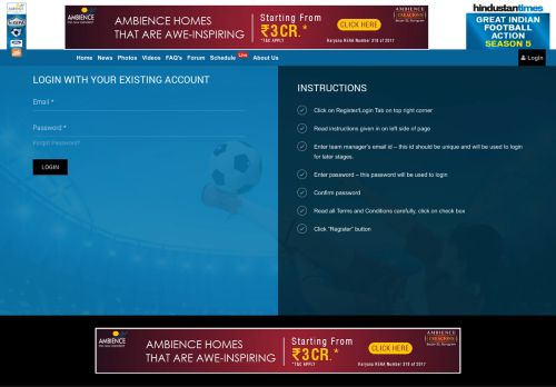 
                            1. Login - htGIFA - Great Indian Football Action Is Back!