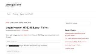 
                            1. Login Huawei HG8245 Lewat Telnet « Jaranguda.com