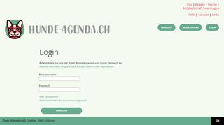 
                            5. Login - - Hunde-Agenda.ch