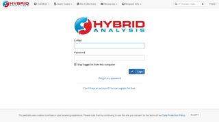 
                            1. Login - Hybrid Analysis