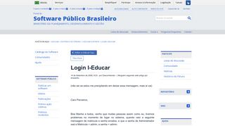 
                            3. Login I-Educar - i-Educar - Software Público Brasileiro