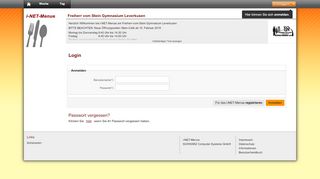 
                            10. Login - i-NET-Menue Freiherr vom Stein Gymnasium Leverkusen