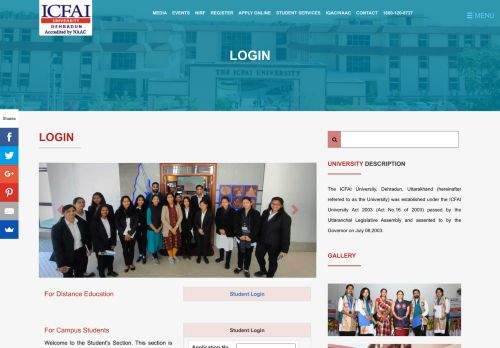 
                            1. Login | ICFAI University, Dehradun | Full-time Campus Programs in ...