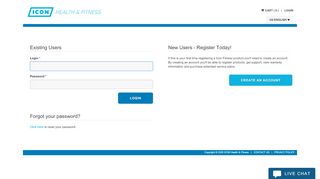 
                            13. Login - ICON Health & Fitness