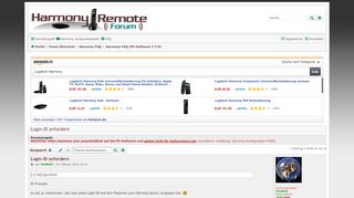 
                            5. Login-ID anfordern - Harmony-Remote-Forum.de