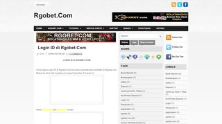 
                            4. Login ID di Rgobet.Com ~ Rgobet.Com