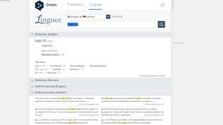 
                            13. login id - German translation – Linguee