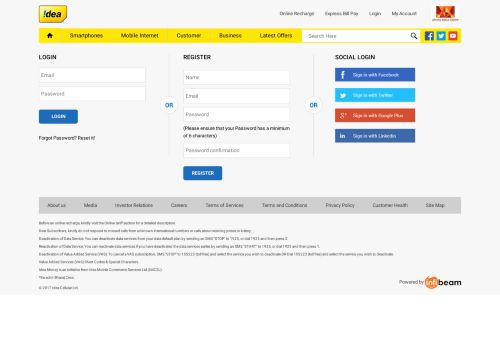 
                            4. Login - Idea Cellular