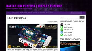 
                            13. LOGIN IDN POKER88 - Daftar IDN Poker88 | IDNPLAY Poker88