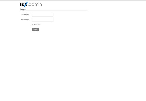 
                            2. Login | IEX.Admin - IEX.nl