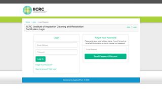 
                            6. Login - IICRC - ApplicantPool