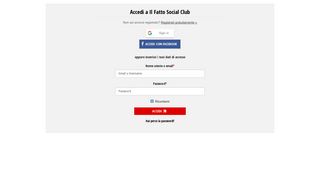 
                            1. Login | Il Fatto Social Club