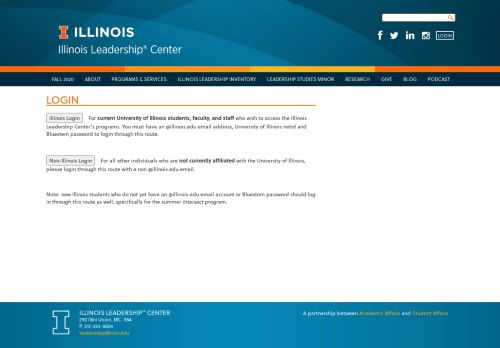 
                            10. Login | Illinois Leadership® Center