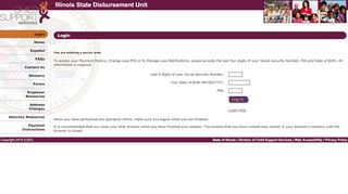 
                            11. Login - Illinois State Disbursement Unit