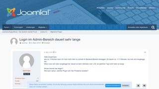 
                            2. Login im Admin-Bereich dauert sehr lange - Allgemeine Fragen ...