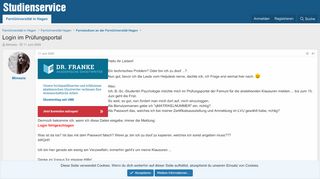 
                            9. Login im Prüfungsportal | Studienservice Fernuni Hagen