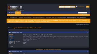 
                            13. Login im Spiel funktioniert, im Editor jedoch nicht? - StarCraft 2 ...