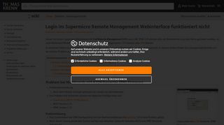 
                            10. Login im Supermicro Remote Management Webinterface funktioniert ...