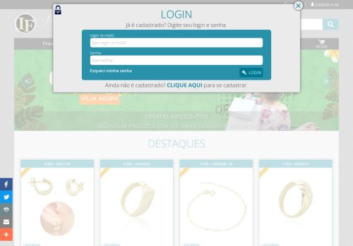 
                            2. Login - Imagem Folheados - Semi Jóias, Bijuterias, brincos ...