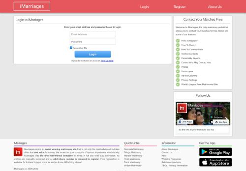 
                            4. Login - iMarriages