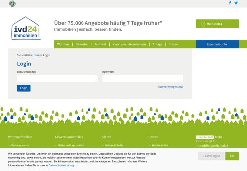 
                            1. Login | Immobilien, Wohnungen, Häuser bei Immobilienportal ivd24