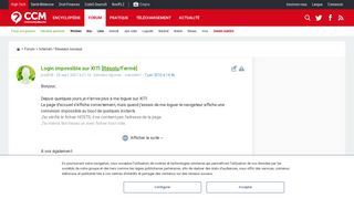 
                            8. Login impossible sur XITI [Résolu] - Forum Internet / Réseaux ...