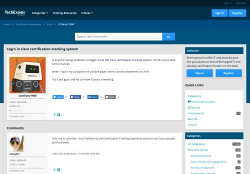 
                            9. Login in cisco certification tracking system — TechExams Community